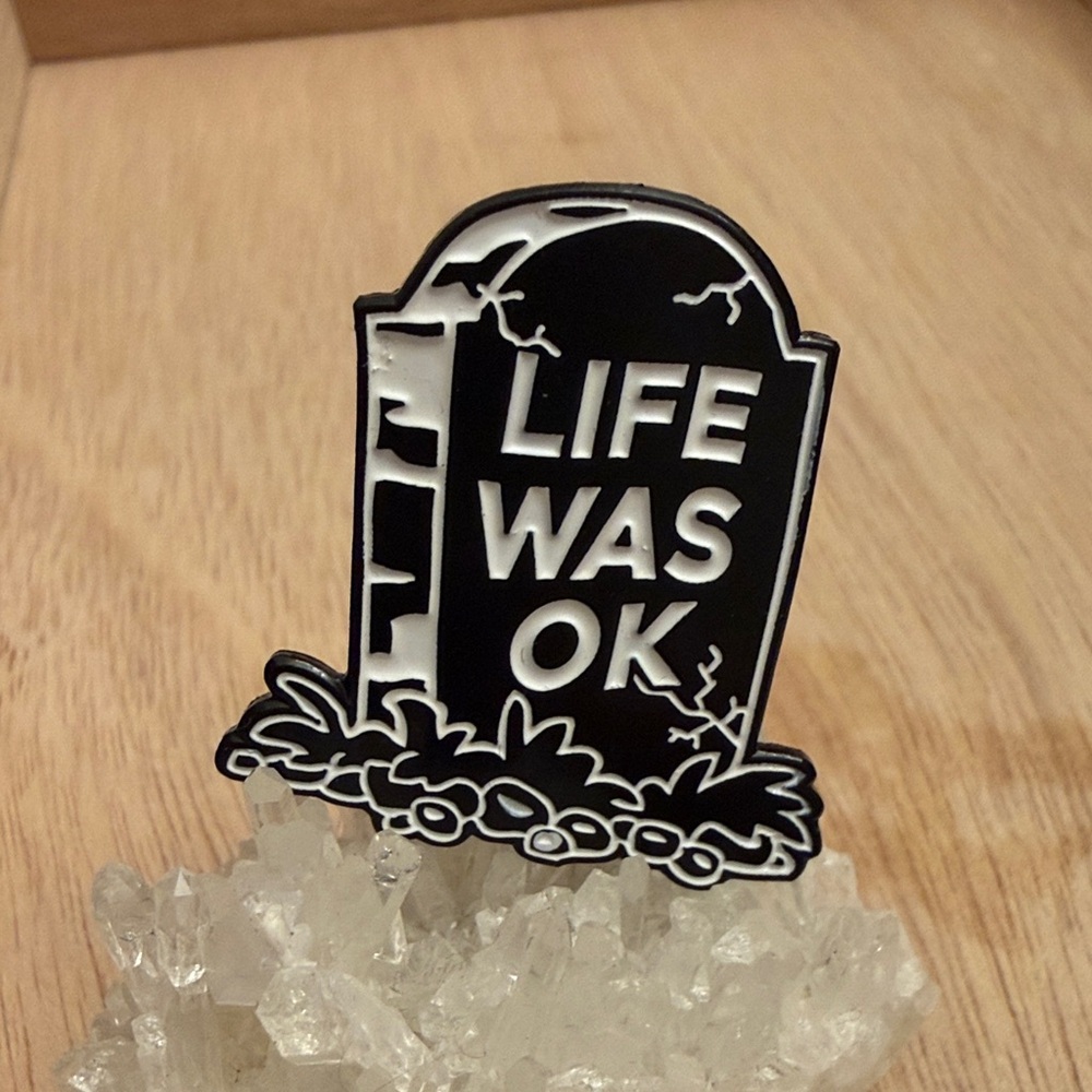 Black and White Tombstone Enamel Pin - BUNDLE AND SAVE